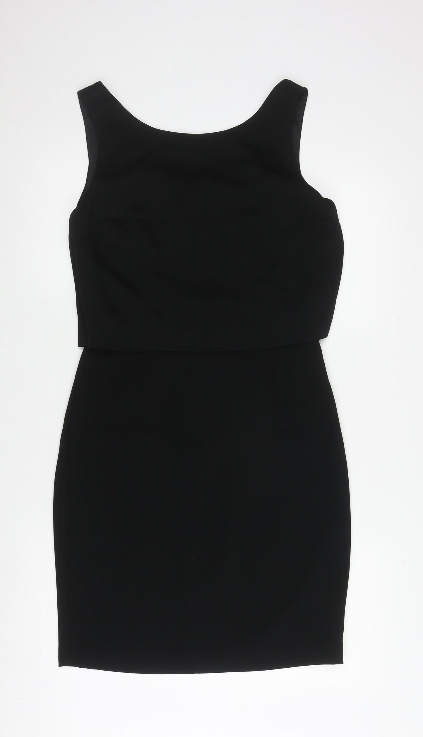 L.K. Bennett Women's Black Sleeveless Square Neck Dress