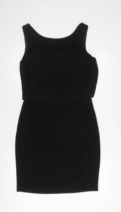 L.K. Bennett Women's Black Sleeveless Square Neck Dress