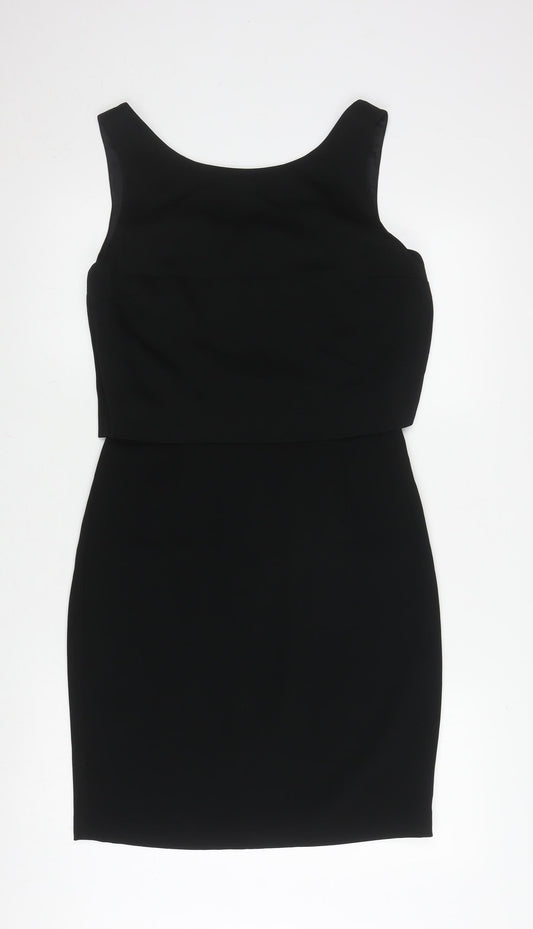 L.K. Bennett Women's Black Sleeveless Square Neck Dress