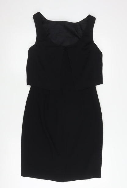 L.K. Bennett Women's Black Sleeveless Square Neck Dress