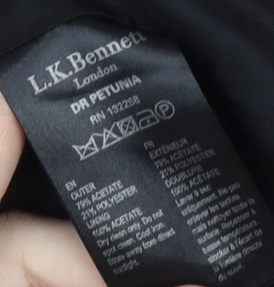 L.K. Bennett Women's Black Sleeveless Square Neck Dress