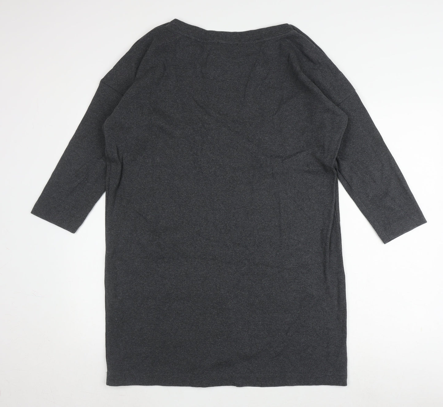 Hobbs Grey Women's Shift Dress Size 12, 3/4 Sleeve, Cotton