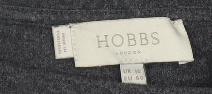 Hobbs Grey Women's Shift Dress Size 12, 3/4 Sleeve, Cotton