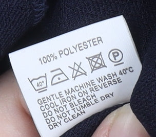 Eastex Women's Blue Short Sleeve Embroidered Dress