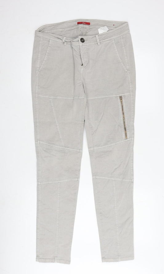 s.Oliver Women's Beige Straight Jeans, UK 14