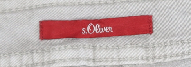 s.Oliver Women's Beige Straight Jeans, UK 14