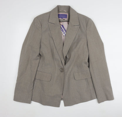 Autonomy Women's Beige Blazer - One-Button Regular Fit