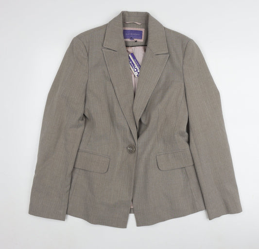 Autonomy Women's Beige Blazer - One-Button Regular Fit