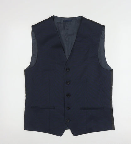 Mens UK Size 38 NEXT Regular Blue Suit Waistcoat