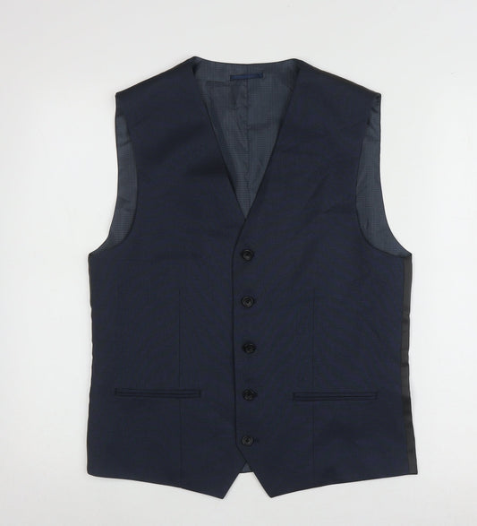 Mens UK Size 38 NEXT Regular Blue Suit Waistcoat
