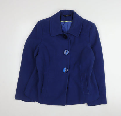 Womens UK Size 14 BM Blue Basic Jacket