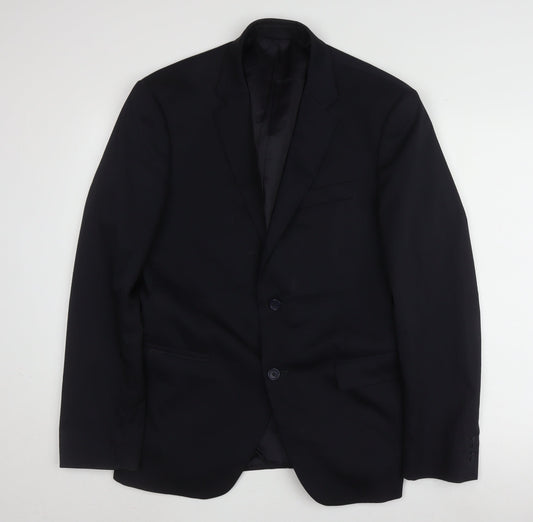 Mens UK Size L Calvin Klein Regular Blue Suit Jacket