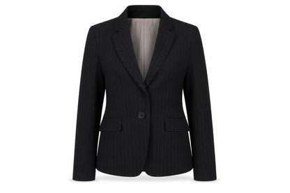 Debenhams Women's Black Pinstripe Blazer Size 14