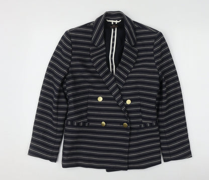 Next Women's Navy Striped Blazer Size 10