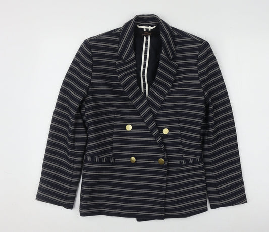 Next Women's Navy Striped Blazer Size 10
