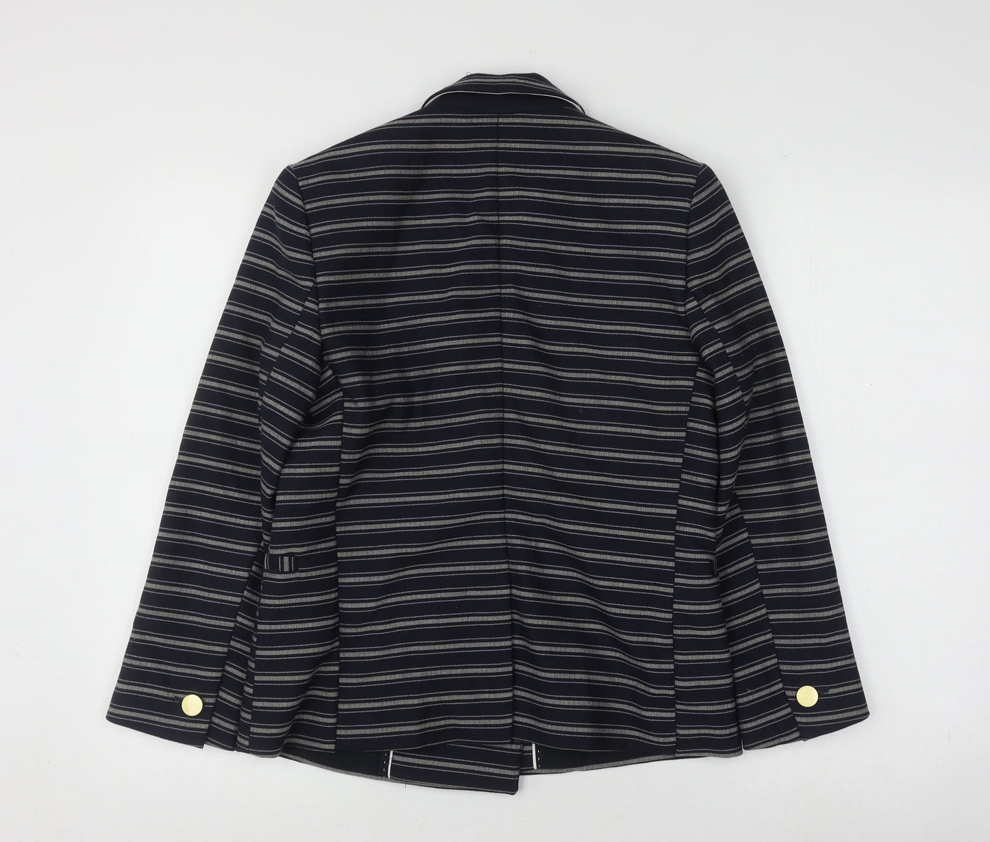Next Women's Navy Striped Blazer Size 10