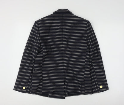Next Women's Navy Striped Blazer Size 10