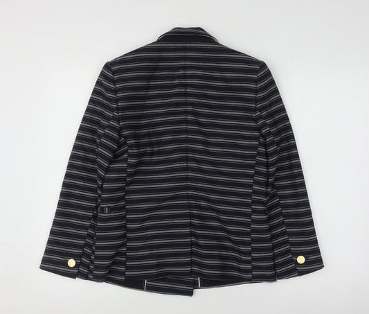 Next Women's Navy Striped Blazer Size 10