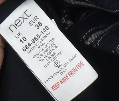 Next Women's Navy Striped Blazer Size 10