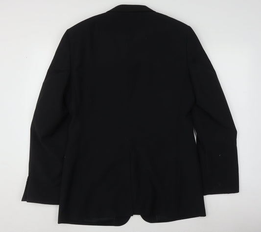 Mens UK Size 38 Topman Regular Black Suit Jacket