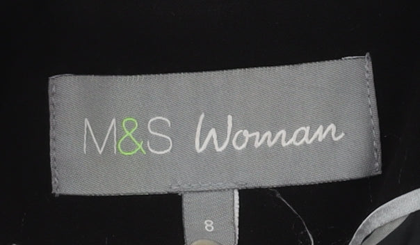 Marks and Spencer Black Women's Blazer Size 8, One-Button