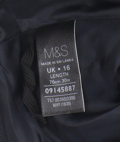 Marks and Spencer Women's Black Striped A-Line Skirt