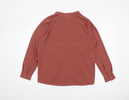 Womens UK Size 14 Jacqueline de Yong Brown Basic Blouse