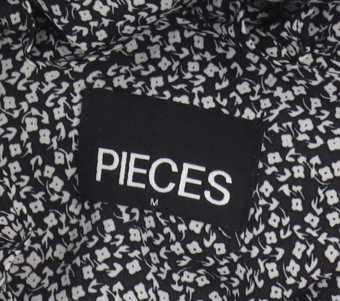 PIECES Women’s Black Floral Midi Dress M