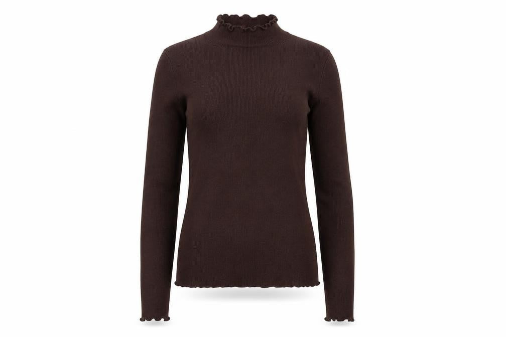 Womens UK Size XS MNG Brown Pullover Jumper