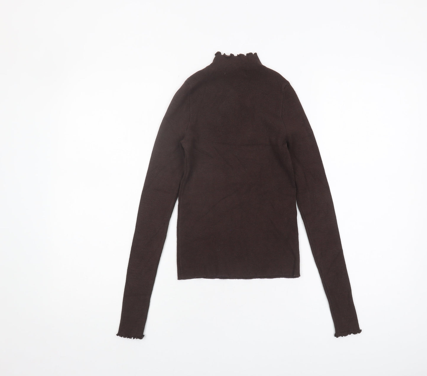 Womens UK Size XS MNG Brown Pullover Jumper