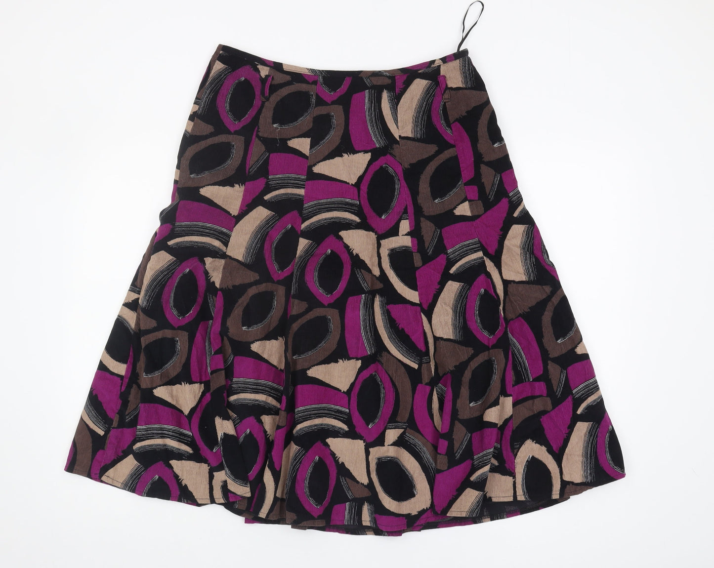 M&Co Women's Multicoloured A-Line Skirt Size 12