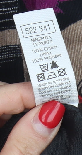 M&Co Women's Multicoloured A-Line Skirt Size 12