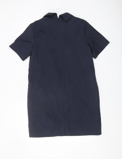 Topshop Women's Blue Shift Dress, Size 8, Workwear