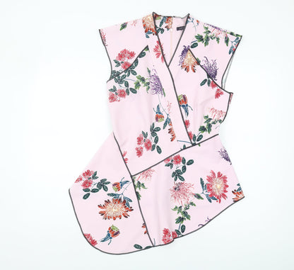 Womens UK Size 10 Marks and Spencer Pink Kimono Blouse