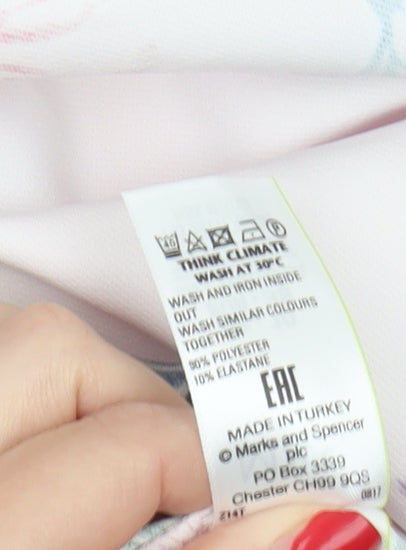 Womens UK Size 10 Marks and Spencer Pink Kimono Blouse