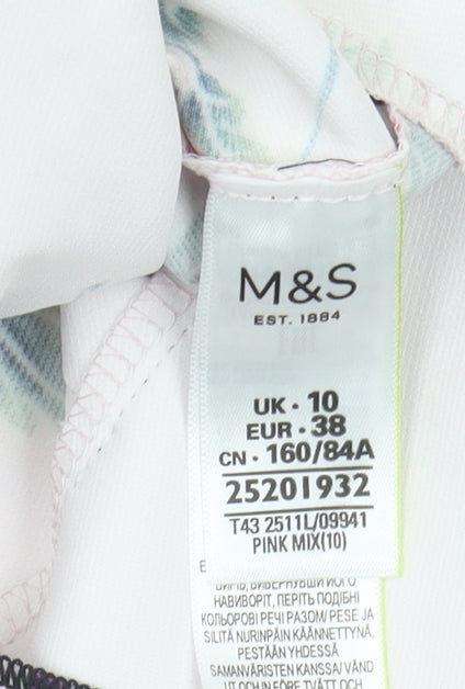 Womens UK Size 10 Marks and Spencer Pink Kimono Blouse