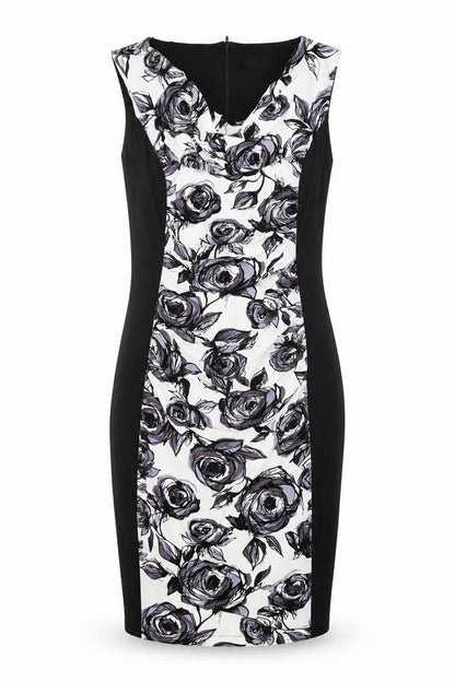 Phase Eight Women's Black Floral Bodycon Dress, Size 12