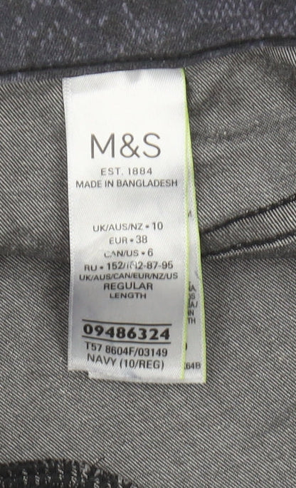 Womens UK Size 10 Marks and Spencer Regular Fit Jegging Blue Jeans
