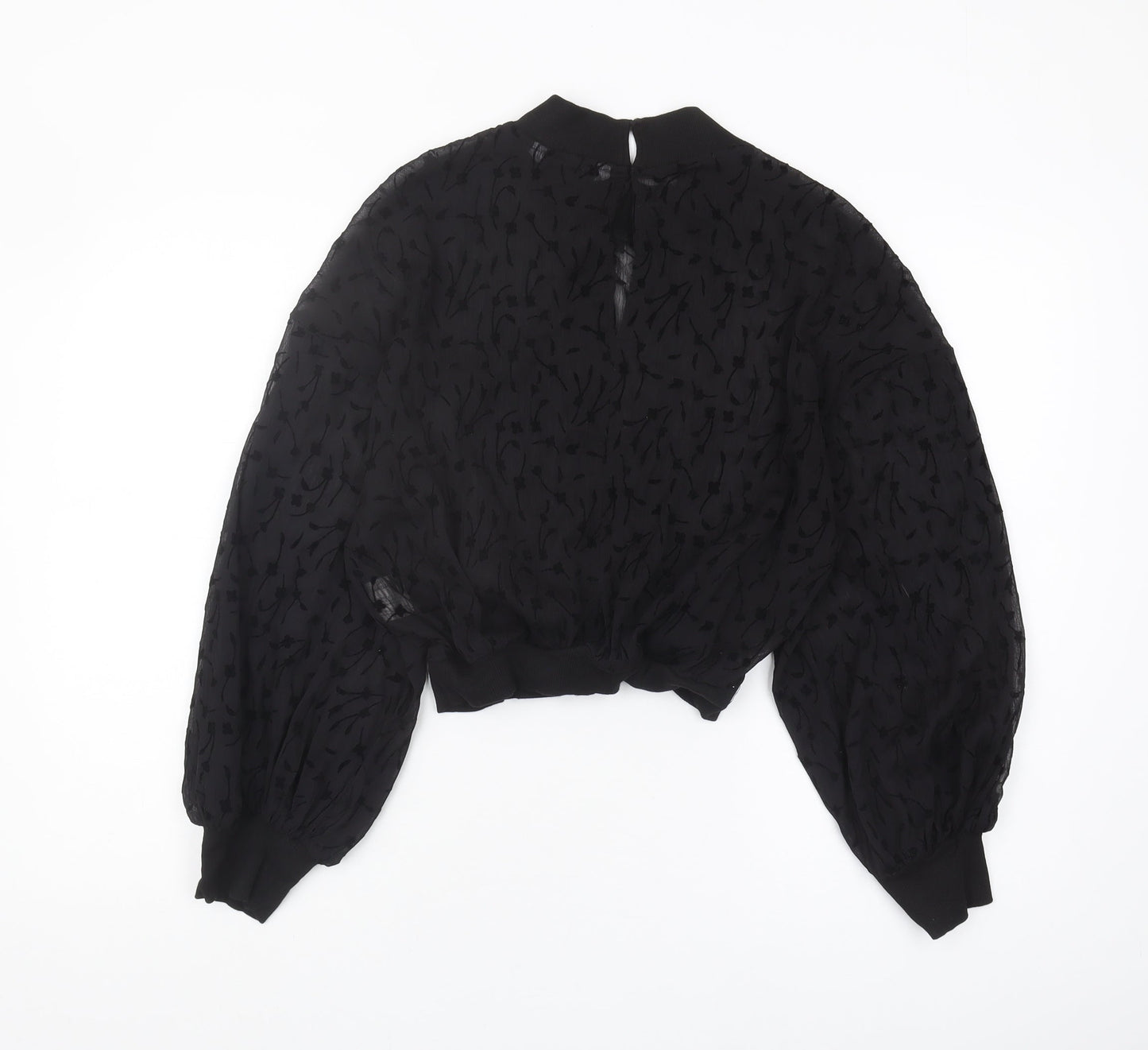 Womens UK Size 12 Zara Black Basic Blouse