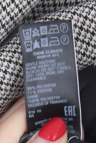 Marks and Spencer Women's Check Pencil Skirt, Size 10