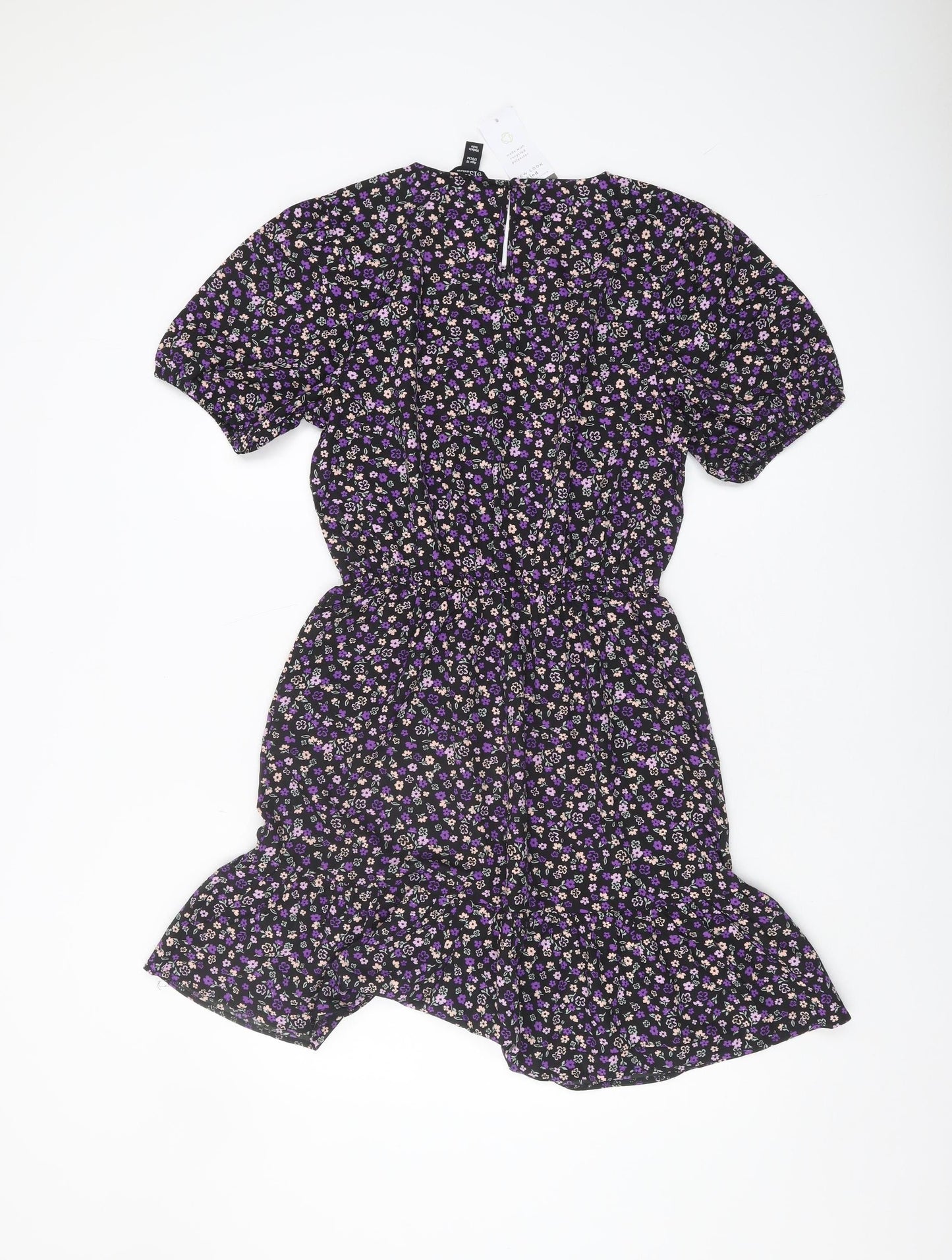 New Look Girls Multicoloured Fit & Flare Floral Dress Size L