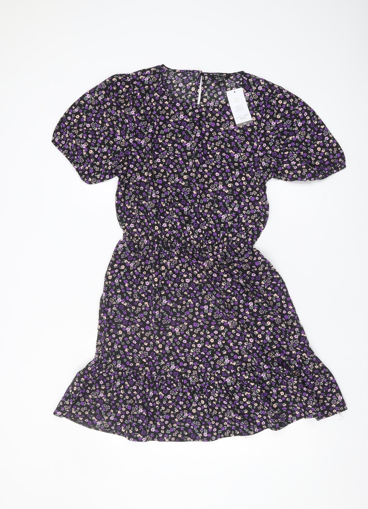 New Look Girls Multicoloured Fit & Flare Floral Dress Size L
