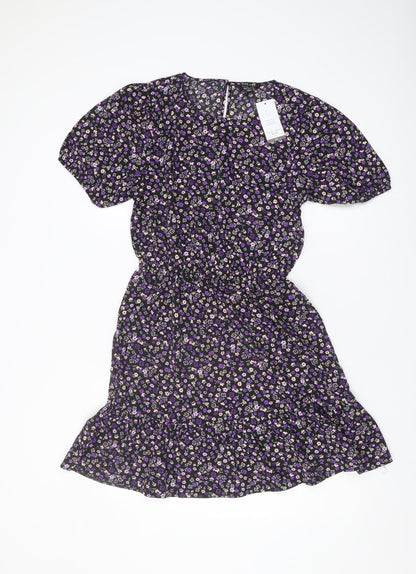 New Look Girls Multicoloured Fit & Flare Floral Dress Size L