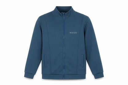 Front view of VAI21 Men's Blue Polyester Basic Jacket L