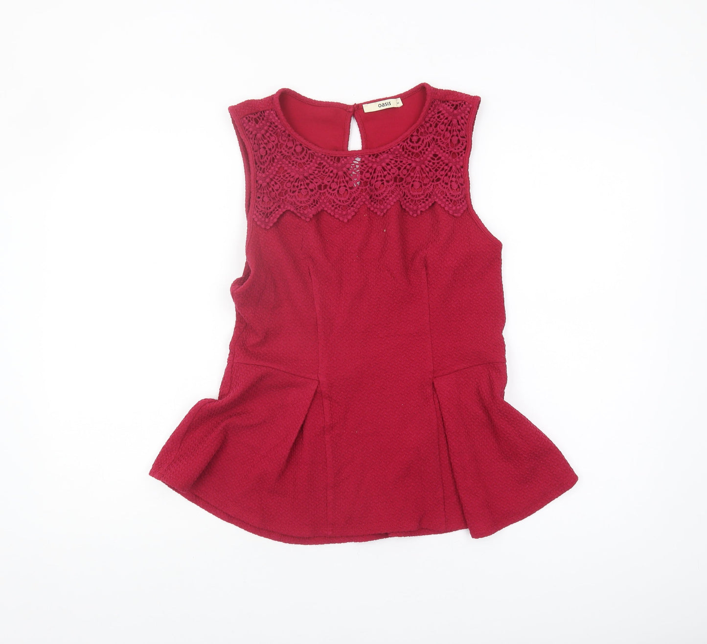 Womens UK Size M Oasis Red Basic Blouse