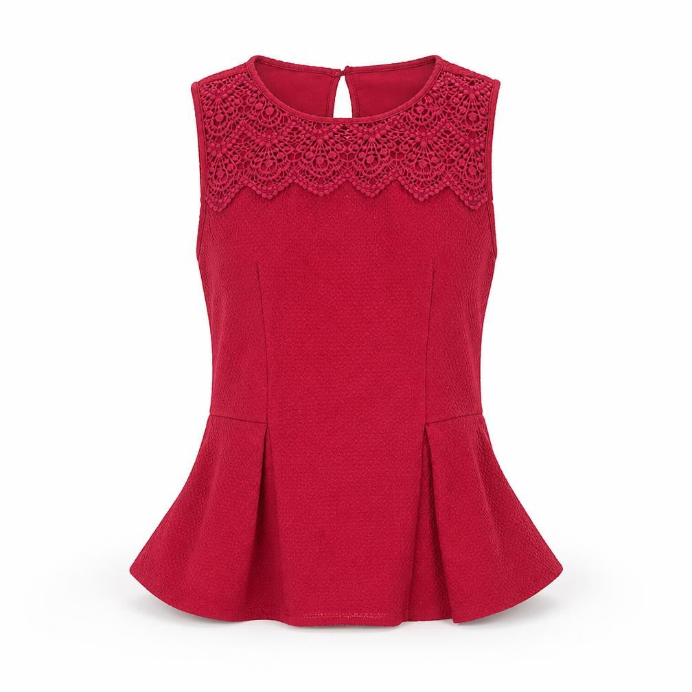 Womens UK Size M Oasis Red Basic Blouse