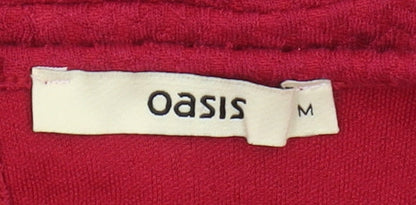 Womens UK Size M Oasis Red Basic Blouse