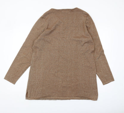 Michele Hope Women's Brown V-Neck Pullover Jumper Size 18