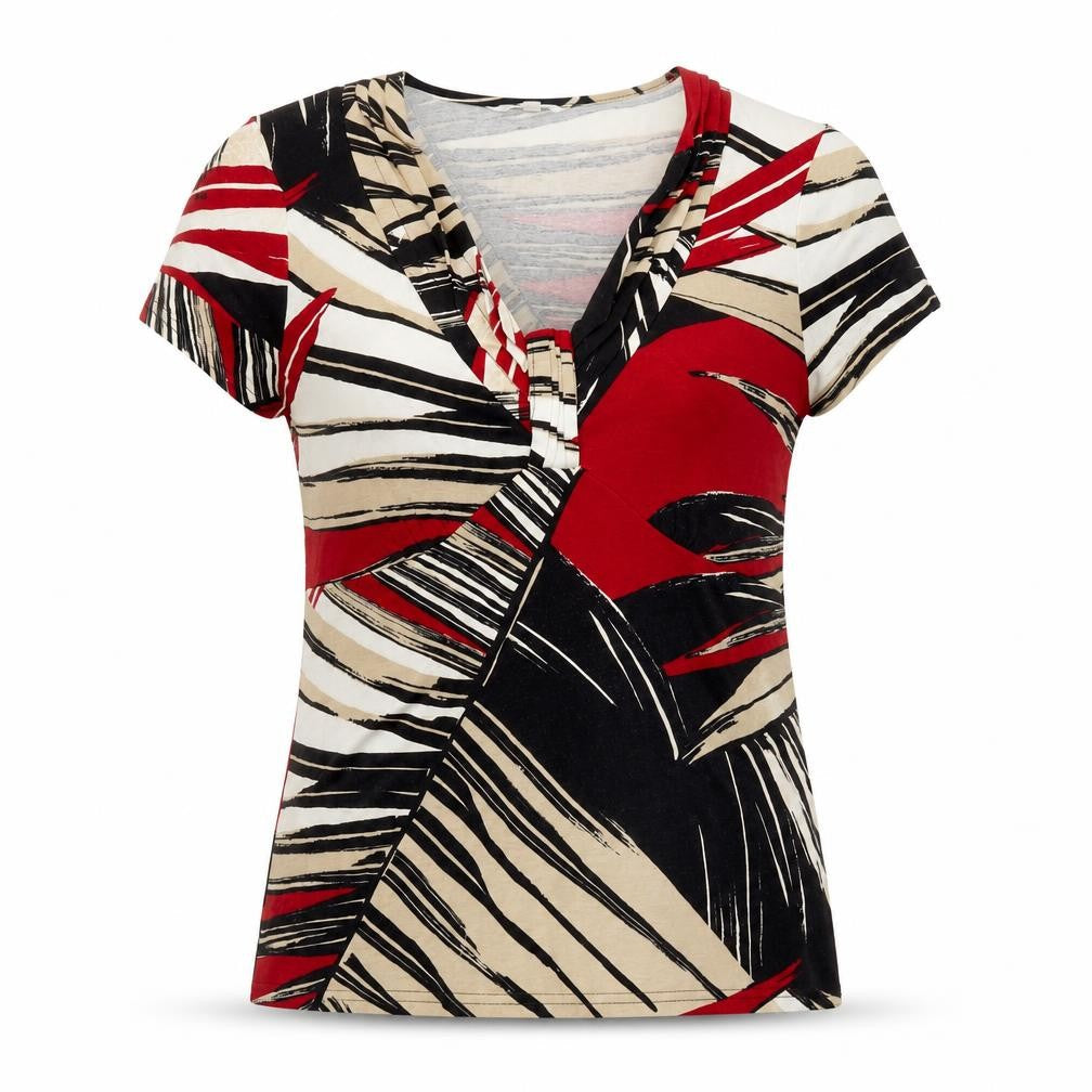 Womens UK Size 10 M&Co Multicoloured Basic T-Shirt