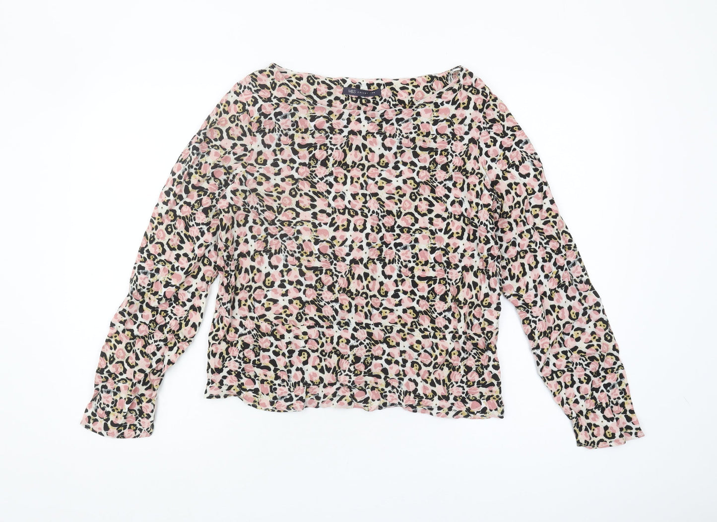 Womens UK Size 10 Marks and Spencer Multicoloured Basic Blouse
